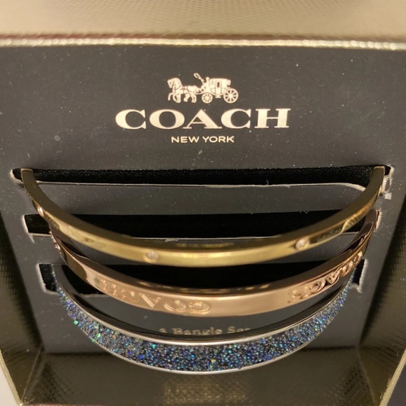 NWT Coach STONE SPARKLE Bangle/Bracelet SET F88635 MULTICOLOR - Picture 5 of 6
